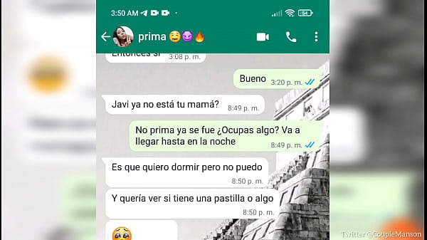 PRIMA CALIENTE es seducida por Whatsapp, me da la mejor chupada de pito a escondidas (P O V)